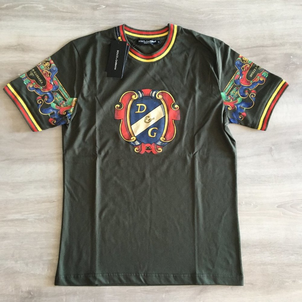 Dolce&GAbbana Printed Logo Green T-shirt Size : S